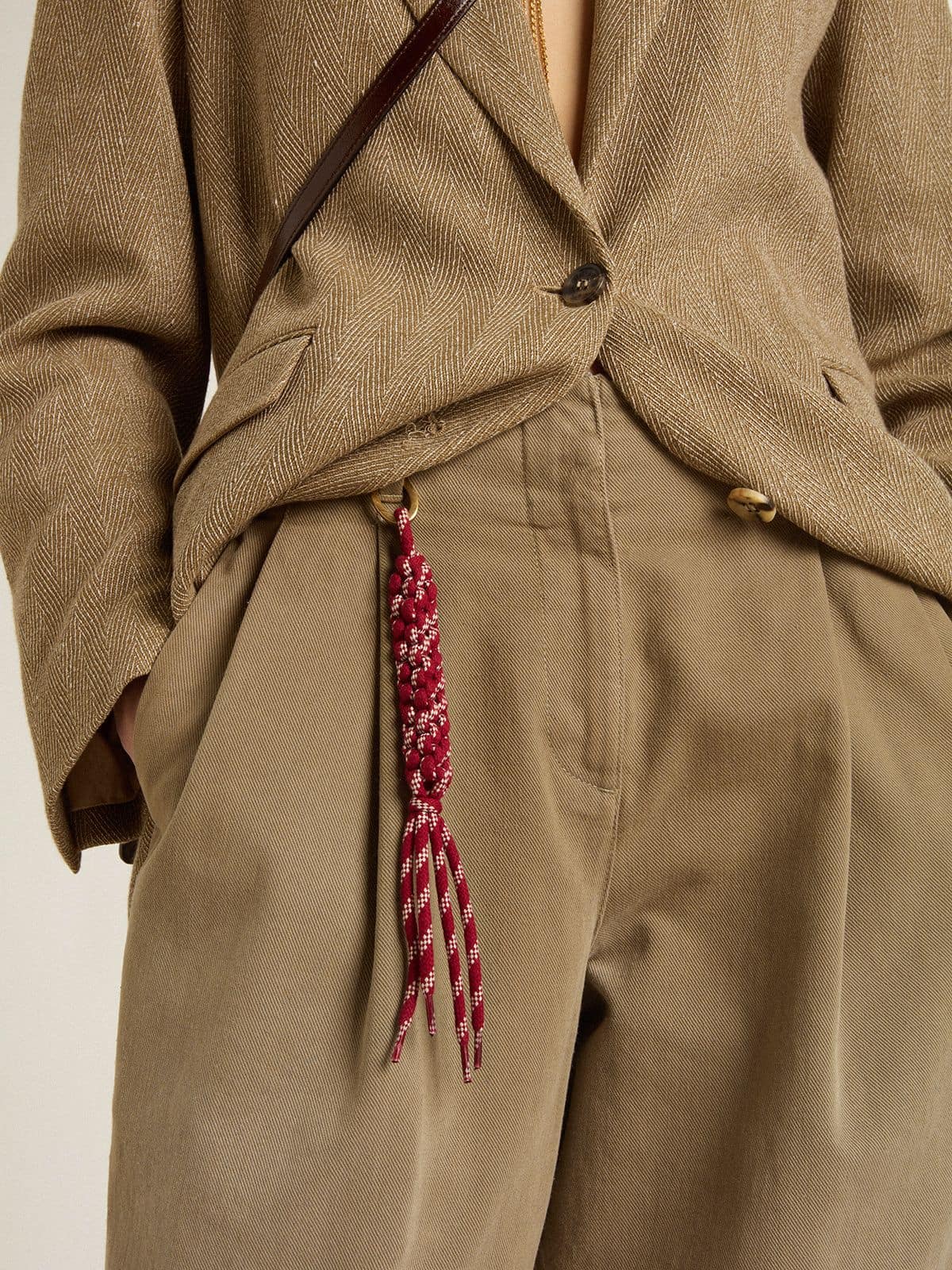 Charm with red knotted laces - Golden Goose Women