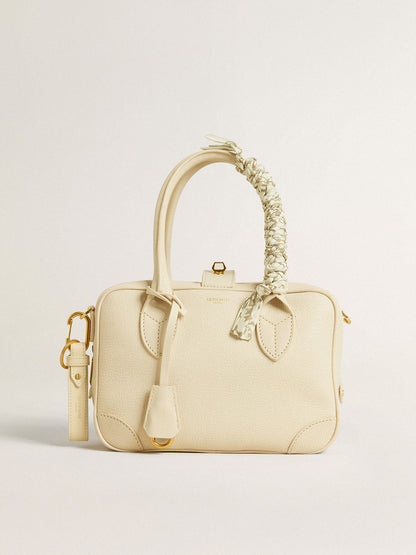 Butter-colored braided fabric charm with brass chain - Golden Goose Women