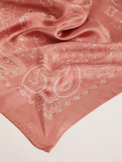 Old rose scarf with paisley print - Golden Goose Women|Men