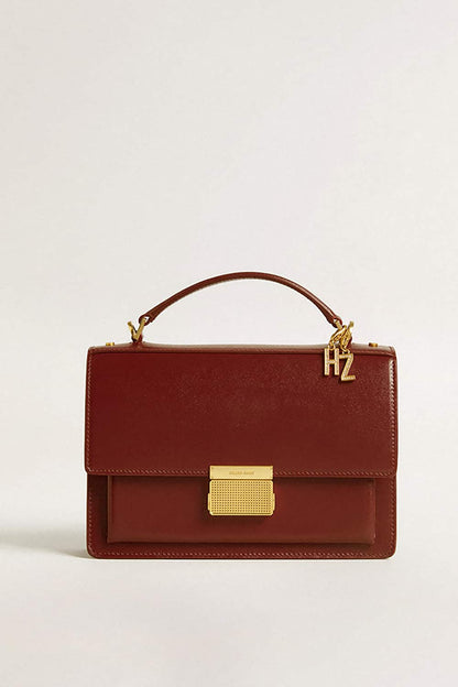 Letter H charm in gold-colored brass with crystals - Golden Goose Women