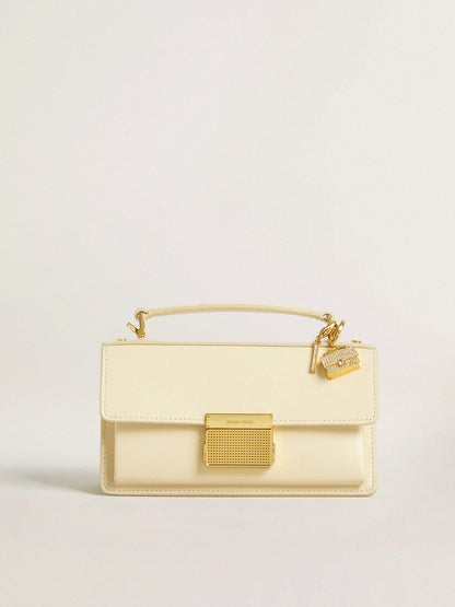 Letter I charm in gold-colored brass with crystals - Golden Goose Women