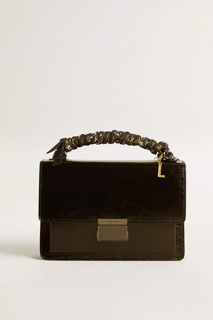 Letter L charm in gold-colored brass with crystals - Golden Goose Women