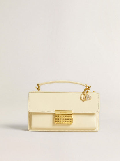 Letter Q charm in gold-colored brass with crystals - Golden Goose Women