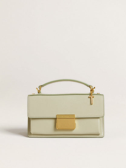 Letter T charm in gold-colored brass with crystals - Golden Goose Women