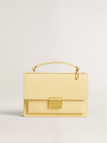 Letter U charm in gold-colored brass with crystals - Golden Goose Women