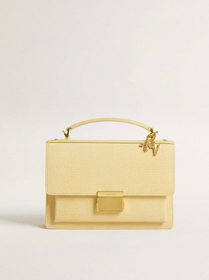 Bee-shaped charm in gold-colored brass with crystals - Golden Goose Women