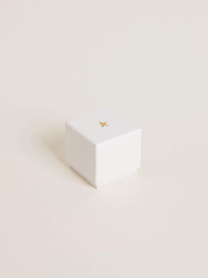 Bee-shaped charm in silver-colored brass with crystals - Golden Goose Women