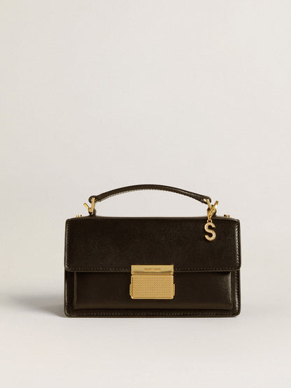 Letter S charm in gold-colored brass with crystals - Golden Goose Women