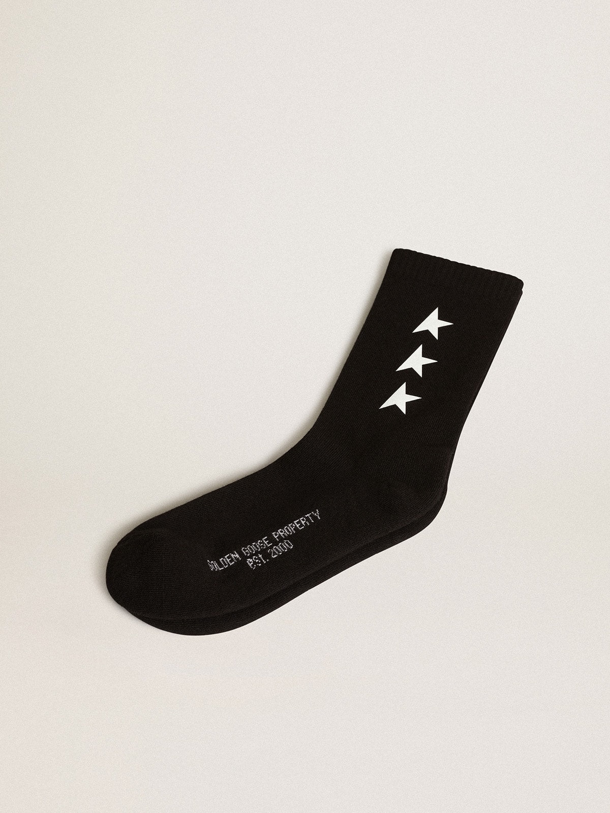 Black socks with contrasting white stars - Golden Goose Women|Men