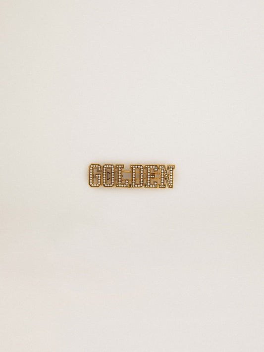 Golden lace tag in antique gold color with pearls - Golden Goose Women|Men