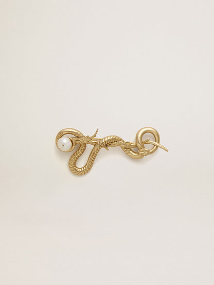 CNY antique gold snake-shaped pin - Golden Goose Women|Men