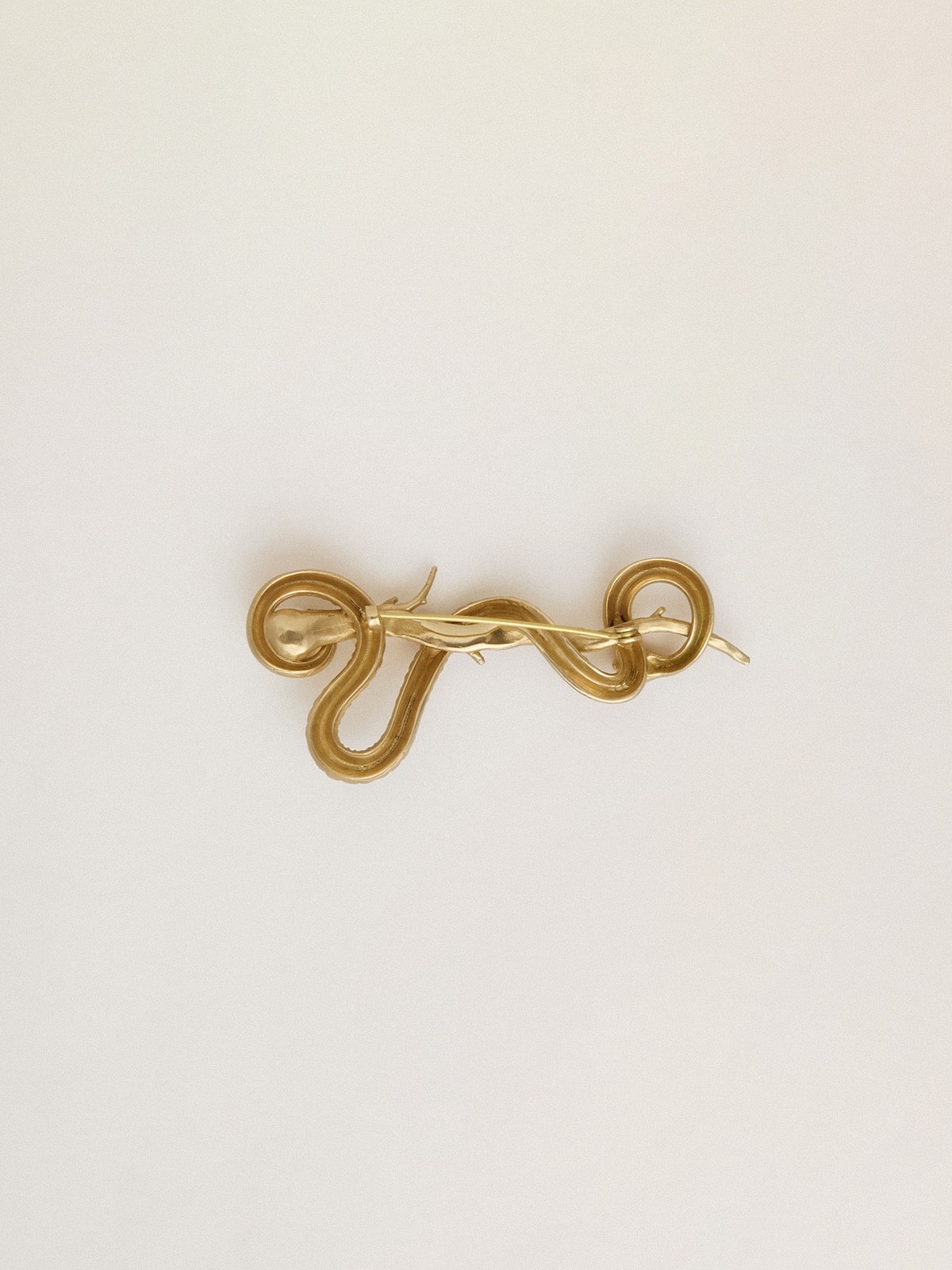 CNY antique gold snake-shaped pin - Golden Goose Women|Men