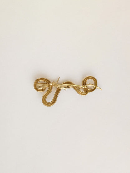 CNY antique gold snake-shaped pin - Golden Goose Women|Men