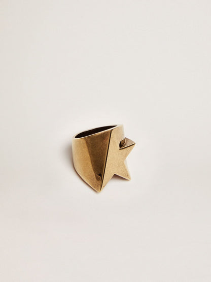 Ring in antique gold color - Golden Goose Women|Men