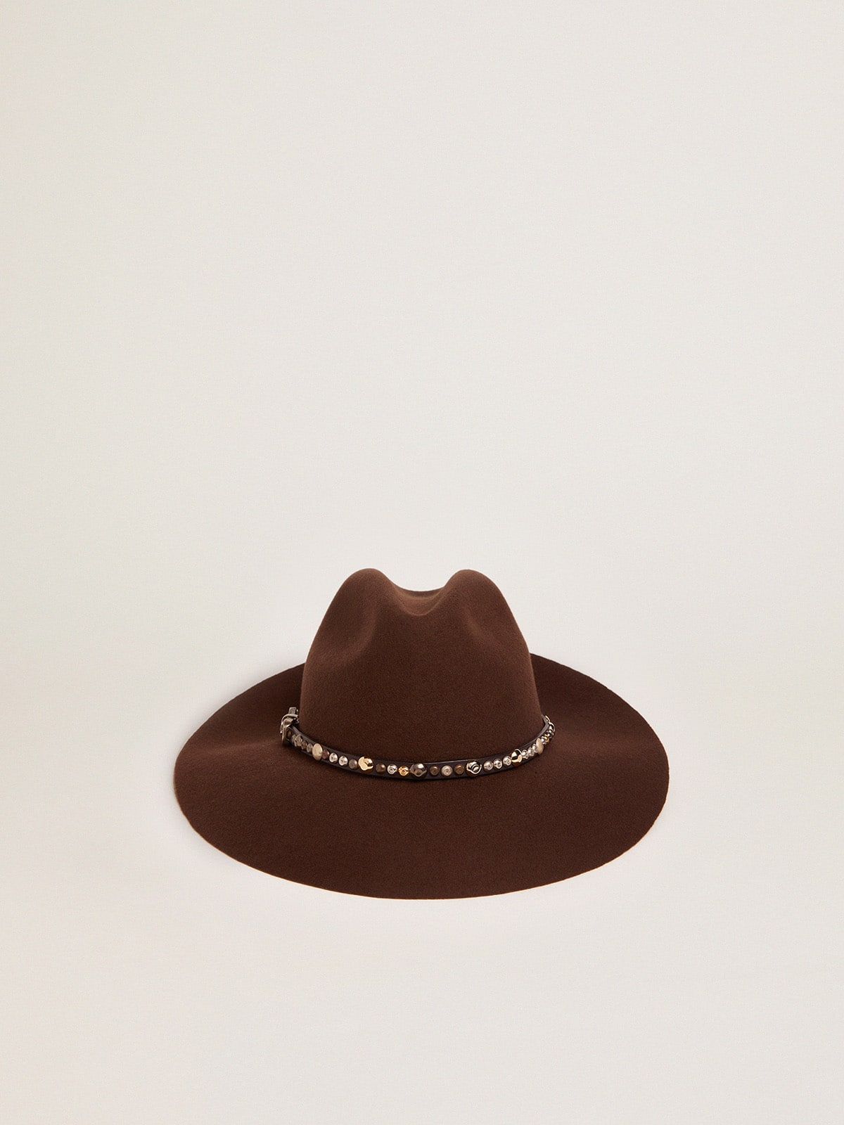 Women’s studded brown Fedora hat | Golden Goose - Golden Goose Women|Men