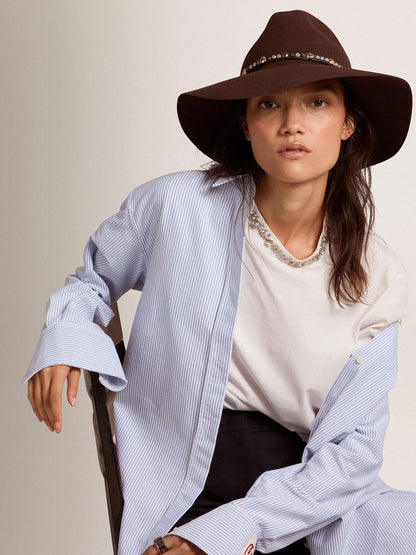 Women’s studded brown Fedora hat | Golden Goose - Golden Goose Women|Men