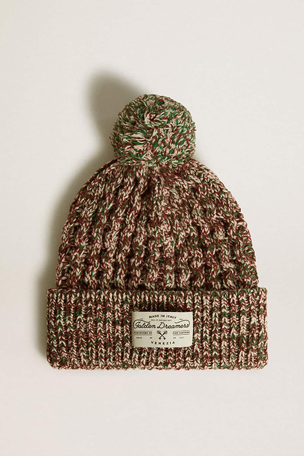 Multicolored wool beanie with pompom - Golden Goose Women|Men