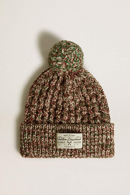 Multicolored wool beanie with pompom - Golden Goose Women|Men