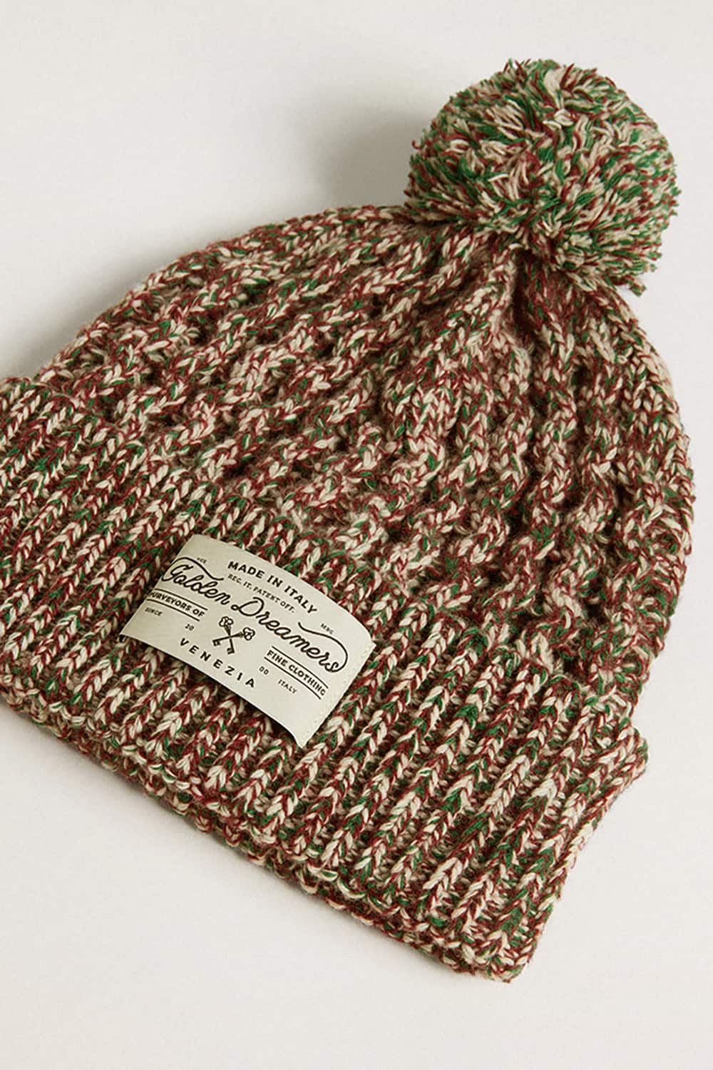 Multicolored wool beanie with pompom - Golden Goose Women|Men