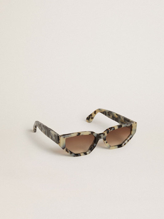 Jackie square sunglasses with tortoiseshell pattern - Golden Goose Women|Men