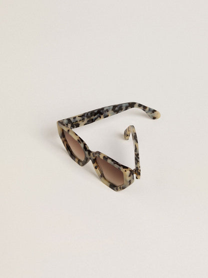 Jackie square sunglasses with tortoiseshell pattern - Golden Goose Women|Men