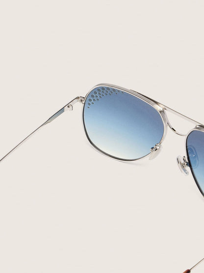 Carter aviator sunglasses with blue lenses and crystals - Golden Goose Women|Men