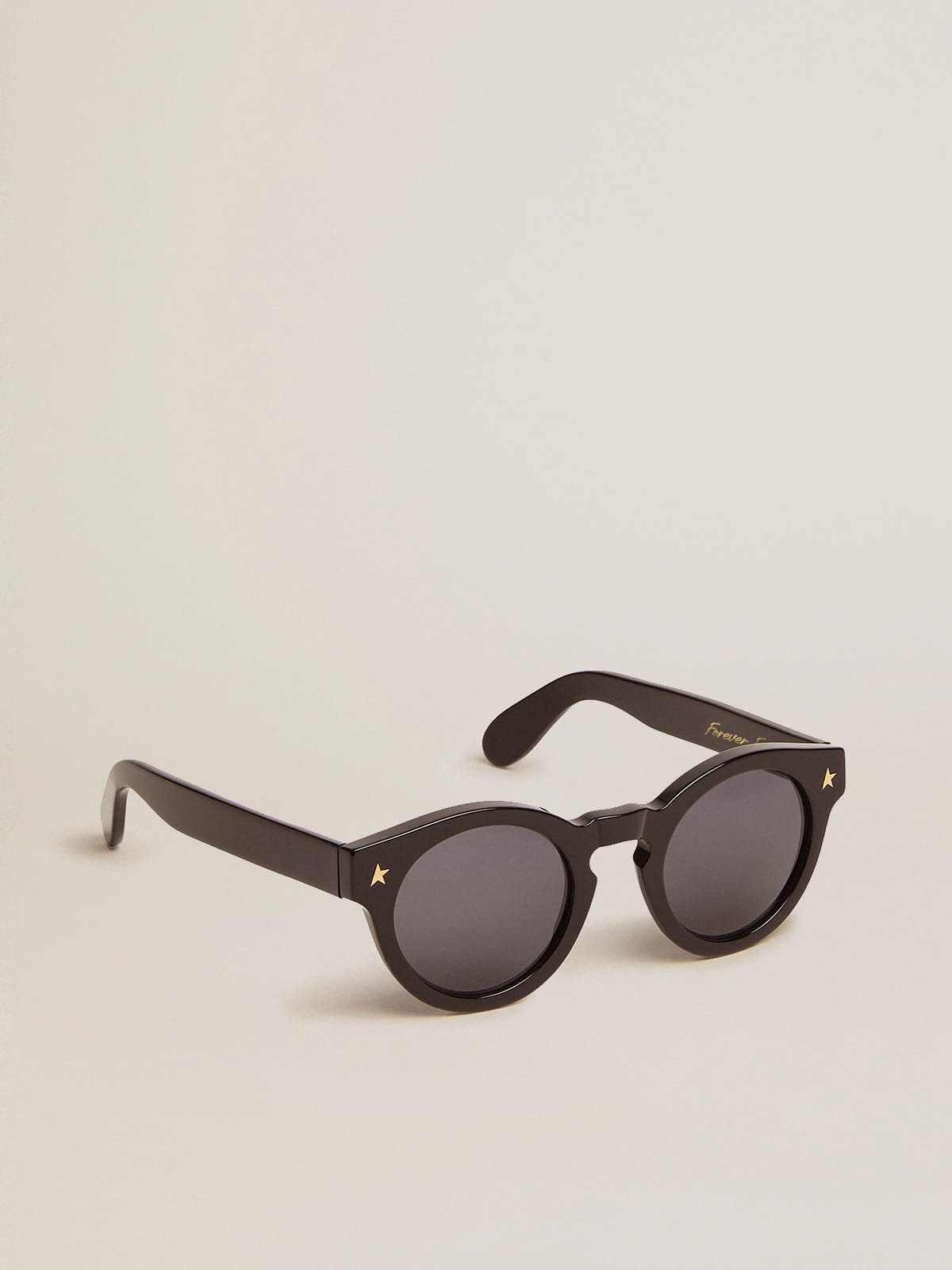 Sunframe Panthos model with black frame and gold details - Golden Goose Women|Men