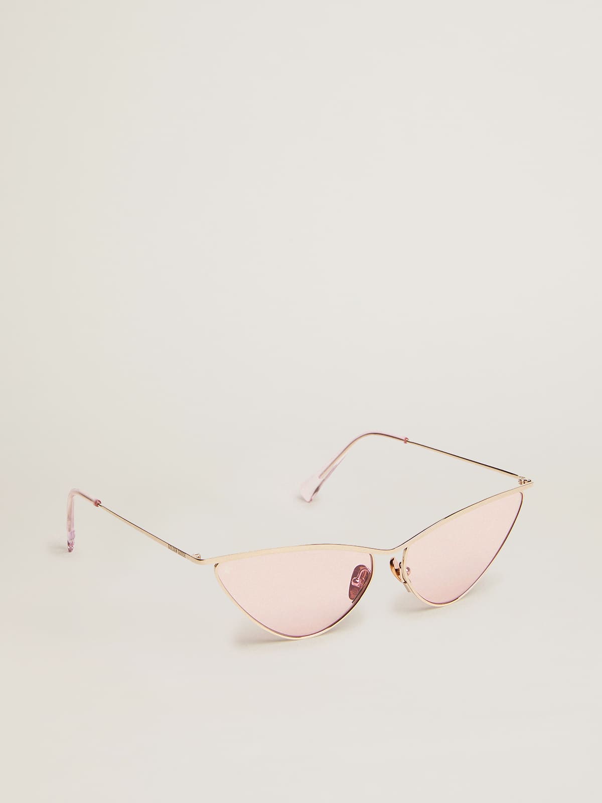 Sunframe cat-eye style with pink frame and lenses - Golden Goose Women|Men
