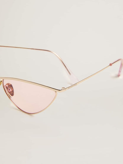 Sunframe cat-eye style with pink frame and lenses - Golden Goose Women|Men