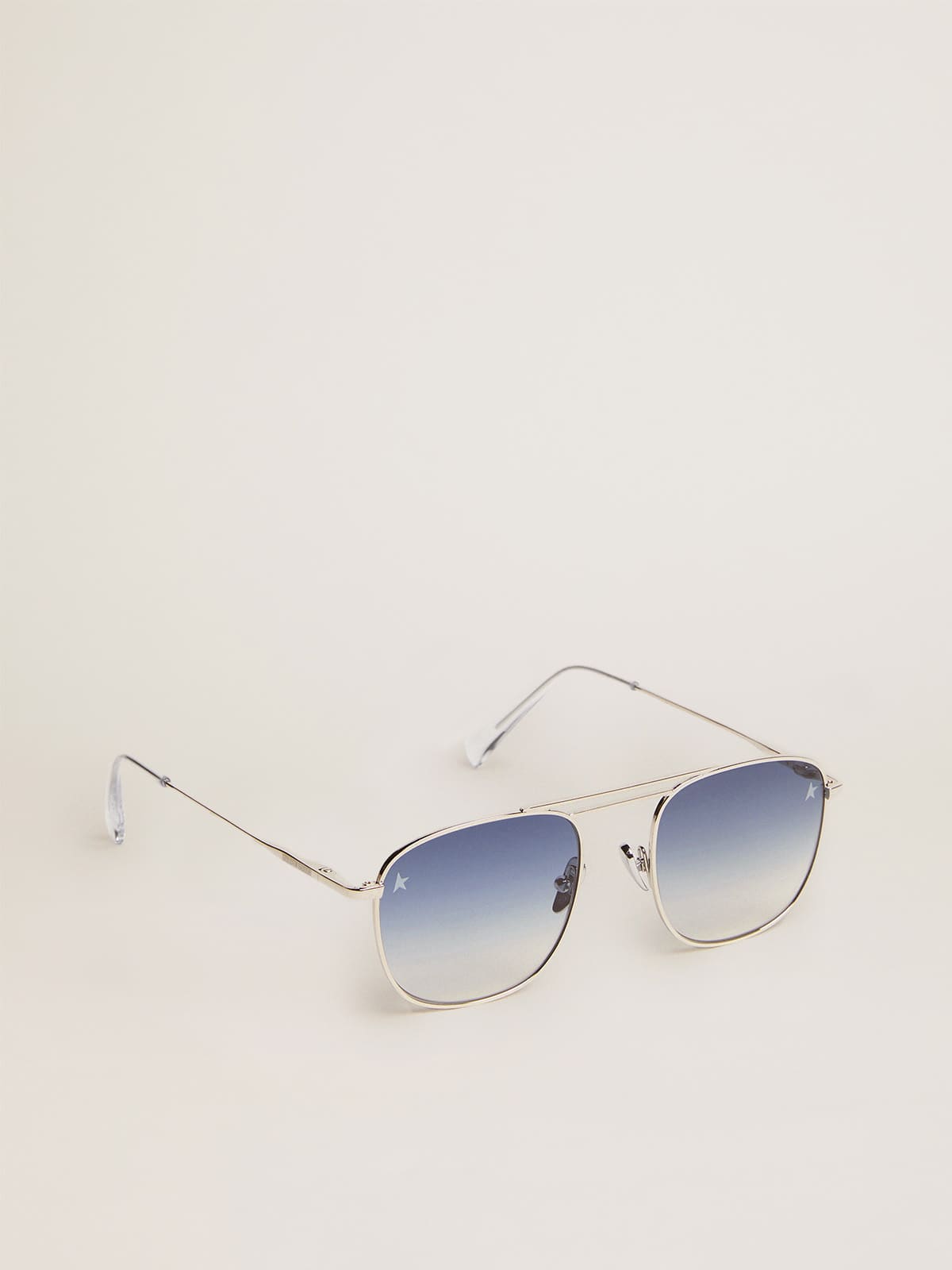 Sunframe Roger aviator model with silver frame - Golden Goose Women|Men