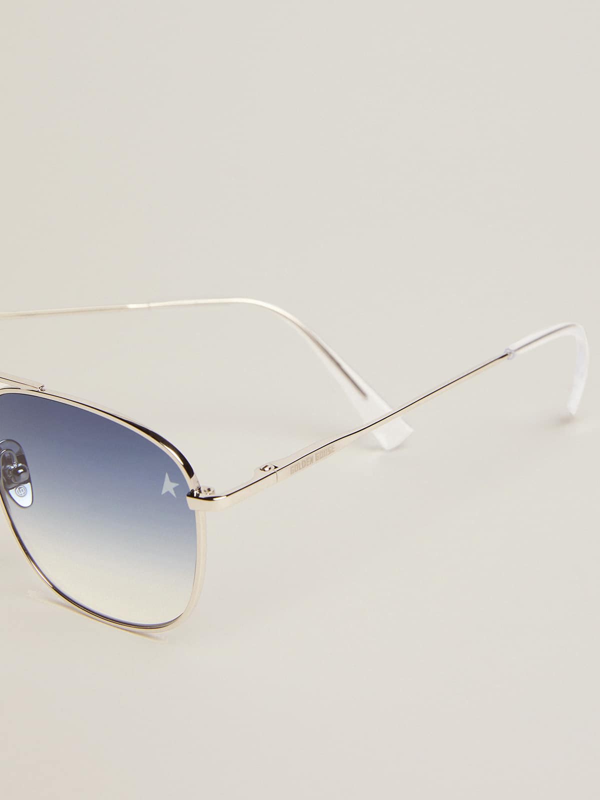 Sunframe Roger aviator model with silver frame - Golden Goose Women|Men