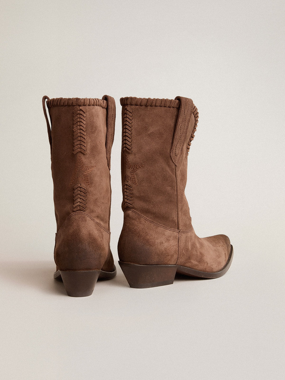 Low Women’s boots in dark brown washed suede - Golden Goose Women