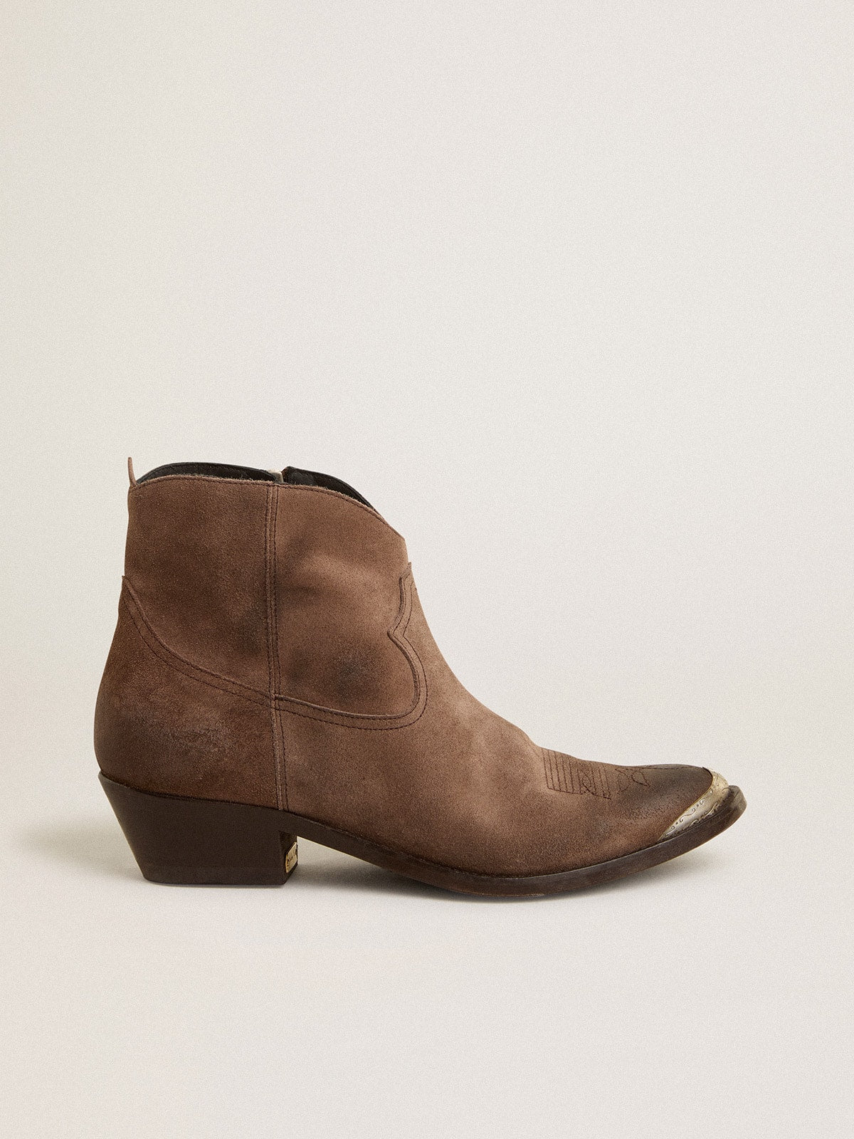 Young ankle boots in dark brown suede - Golden Goose Women