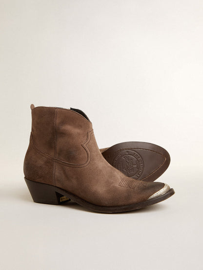 Young ankle boots in dark brown suede - Golden Goose Women