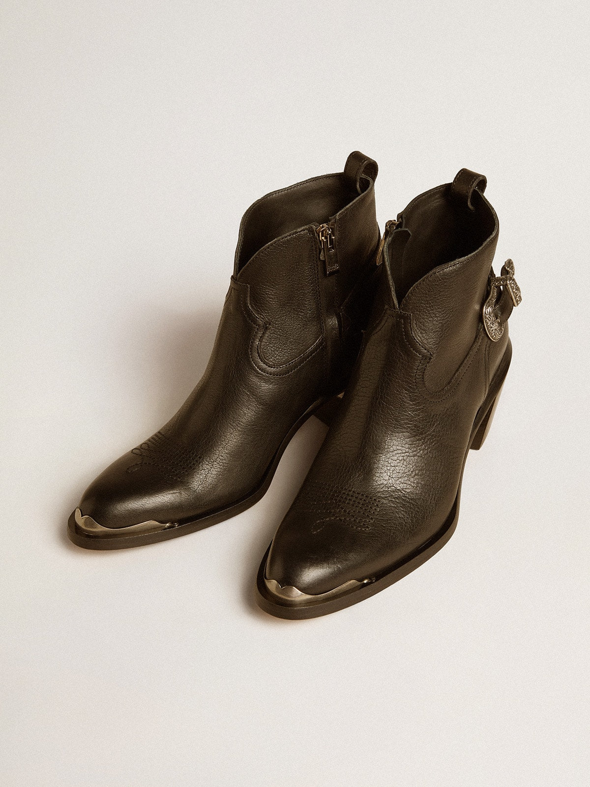 Patty ankle boots in black leather - Golden Goose Women