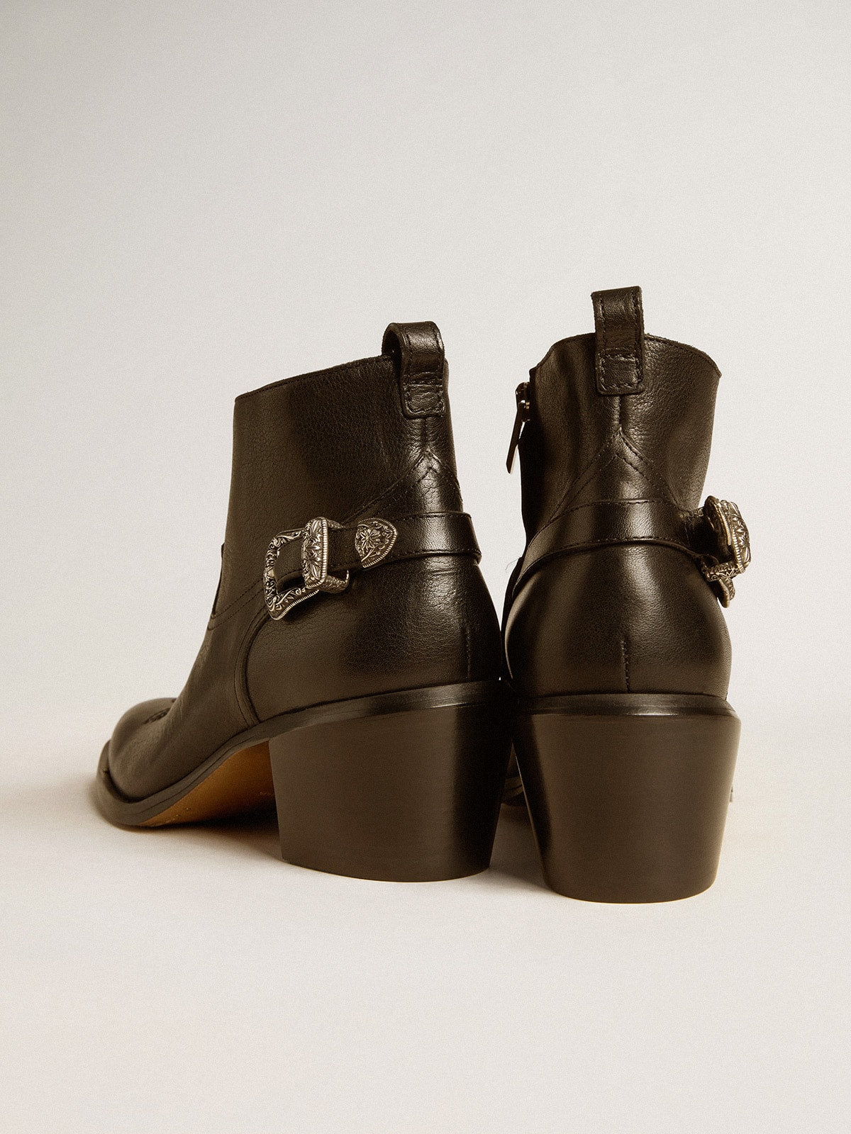 Patty ankle boots in black leather - Golden Goose Women