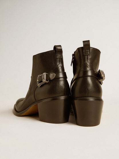 Patty ankle boots in black leather - Golden Goose Women