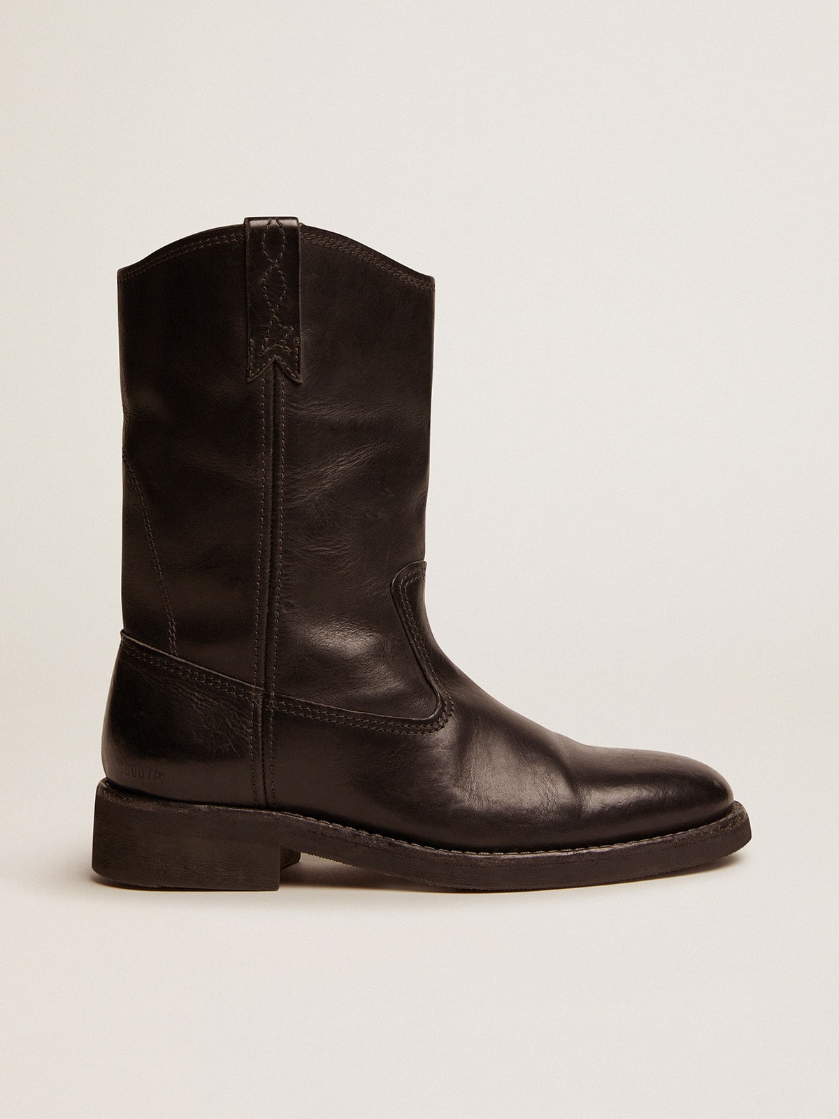 Biker boots in black leather - Golden Goose Women