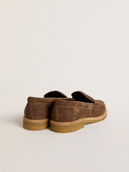 Women's Jerry loafer in dove-gray suede - Golden Goose Women