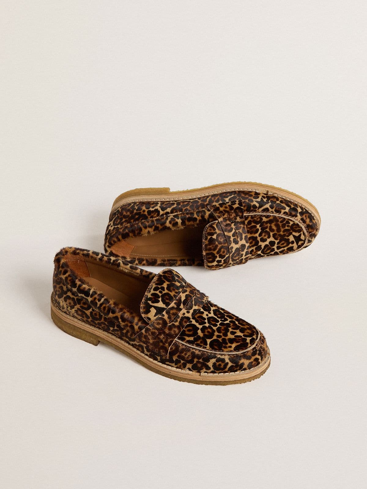Women's Jerry loafer in leopard-print pony skin - Golden Goose Women
