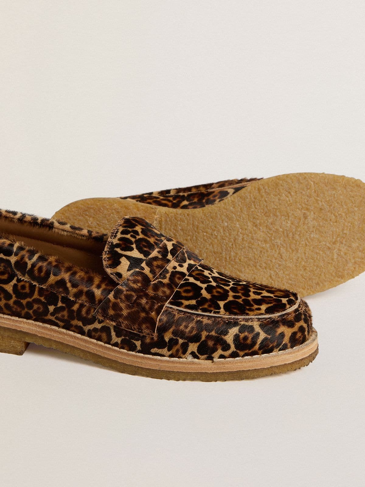 Women's Jerry loafer in leopard-print pony skin - Golden Goose Women
