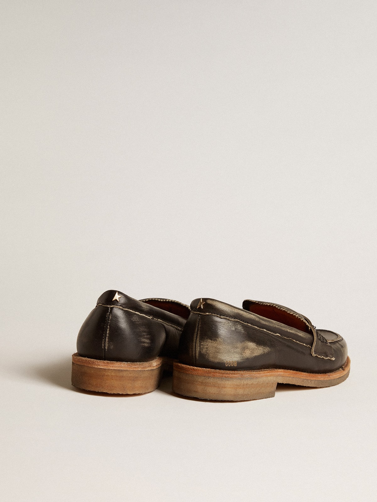 Women's Jerry loafer in black leather - Golden Goose Women