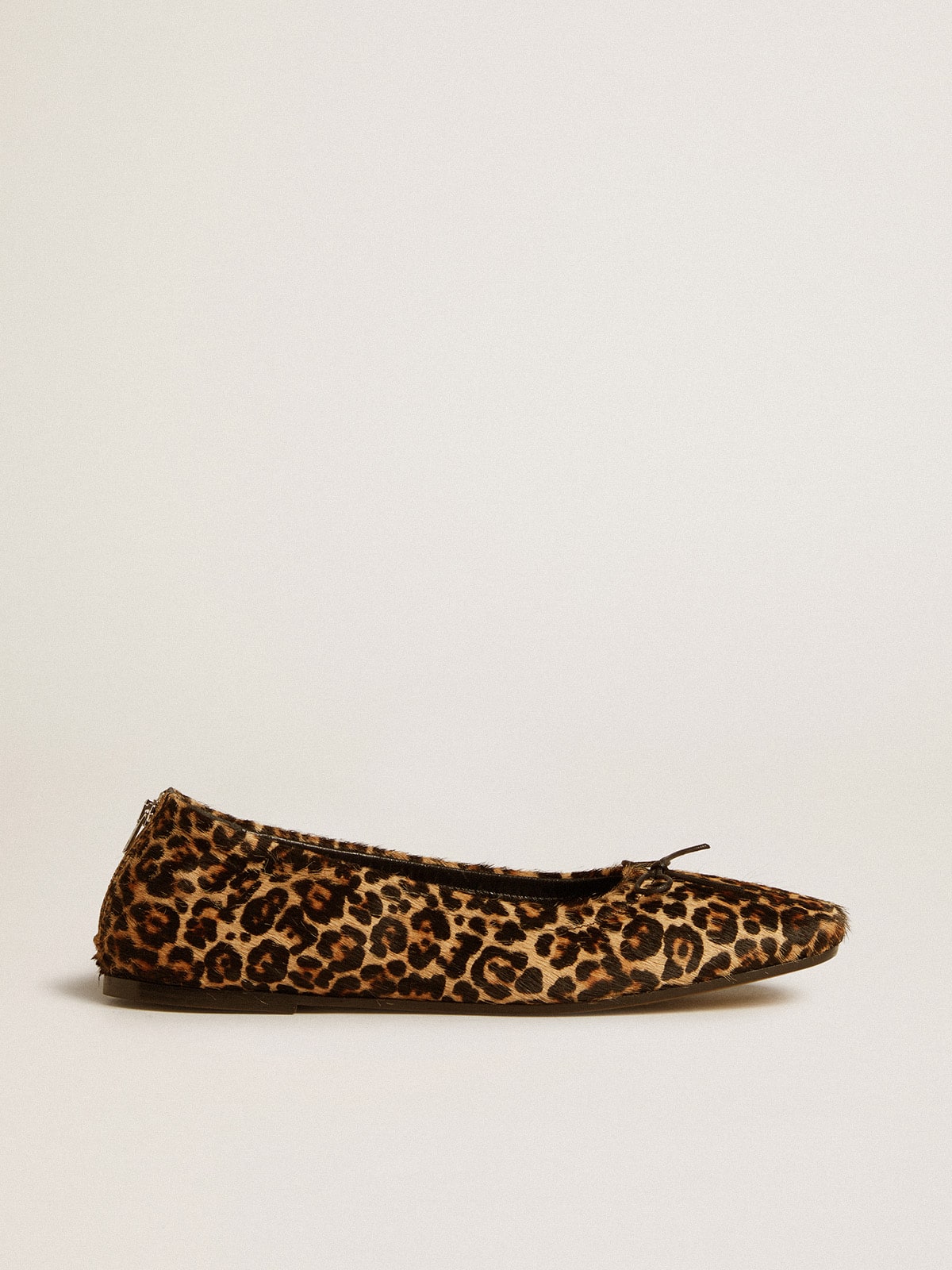 Amy ballet flats in beige leopard-print pony skin - Golden Goose Women