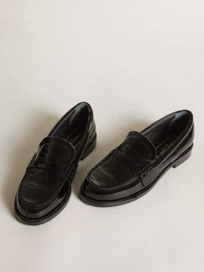 Jerry loafer in black patent leather - Golden Goose Women