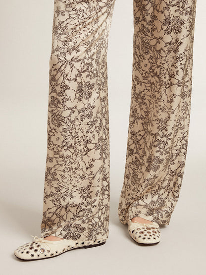 Amy ballet flats in white nappa leather with silver colored studs - Golden Goose Women