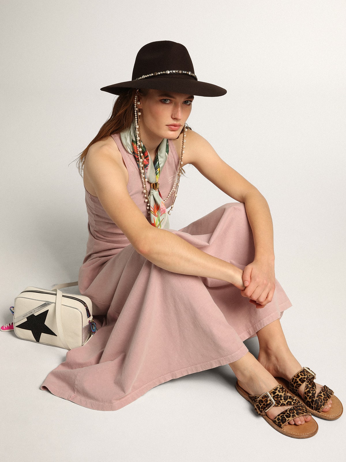 Leopard pony skin sandals for women Margaret | Golden Goose - Golden Goose Women