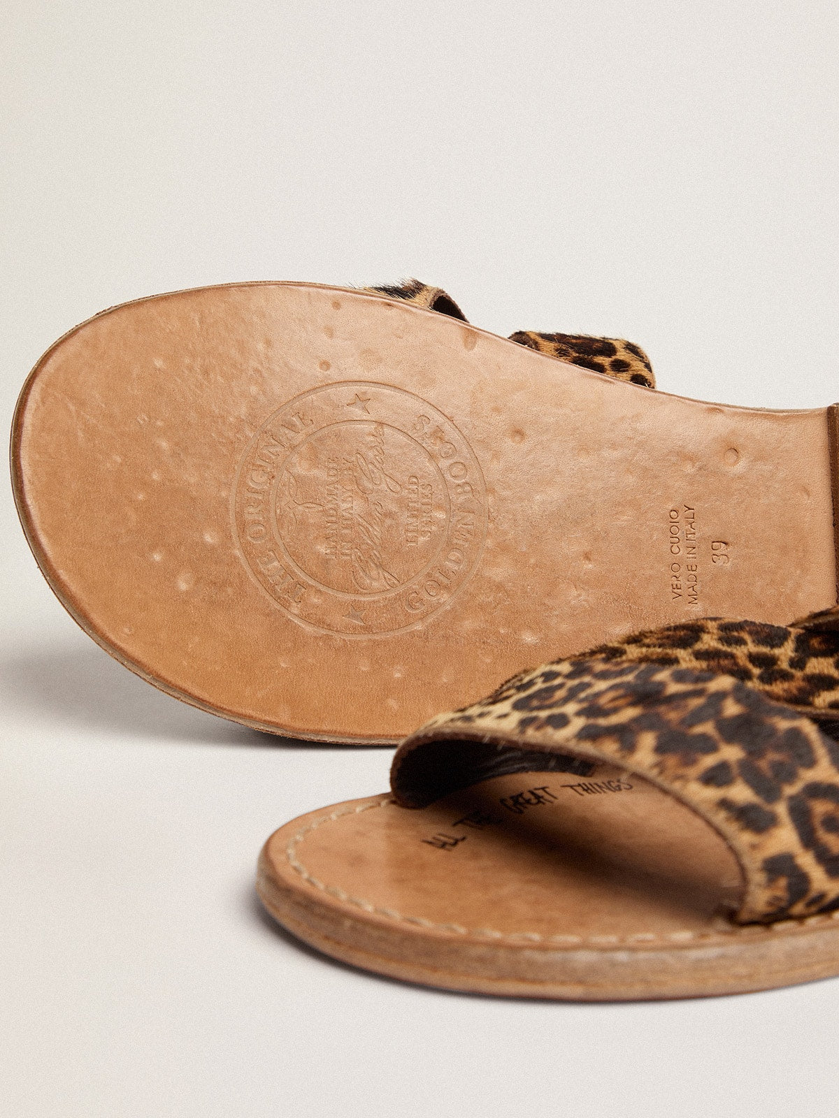 Leopard pony skin sandals for women Margaret | Golden Goose - Golden Goose Women