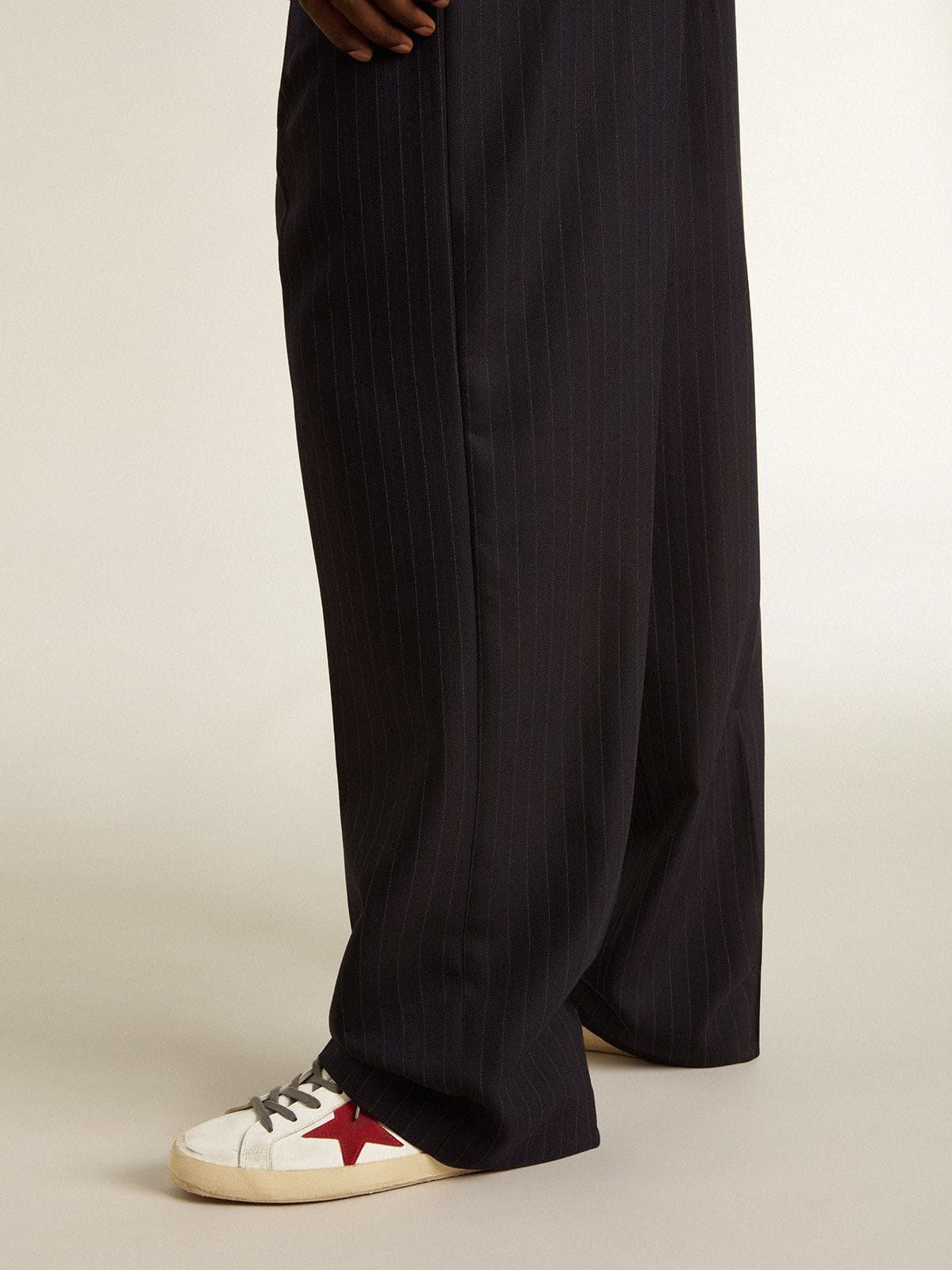 Men's Super-Star with red suede star and green leather heel tab - Golden Goose Men