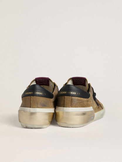 Men's Super-Star LTD in waxed suede with python-print star and nappa leather heel tab - Golden Goose Men
