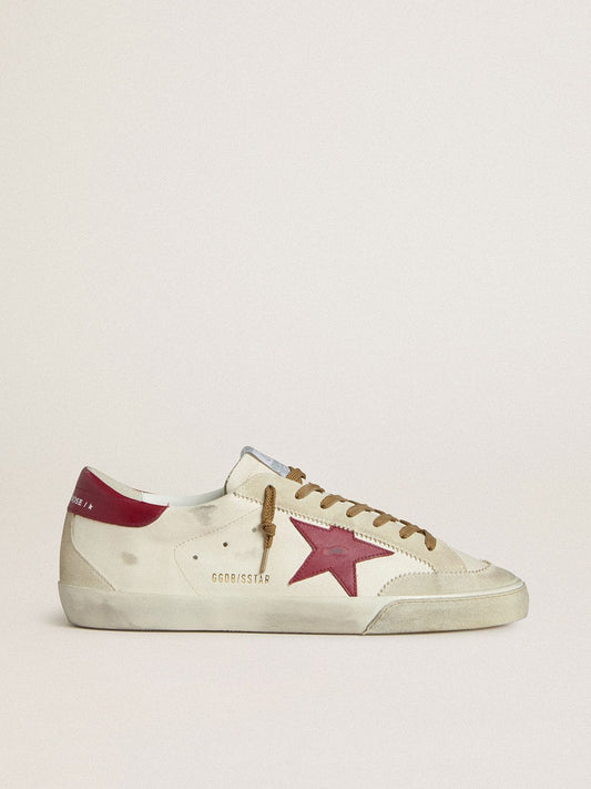 Men's Super-Star with red leather star and beige suede inserts - Golden Goose Men